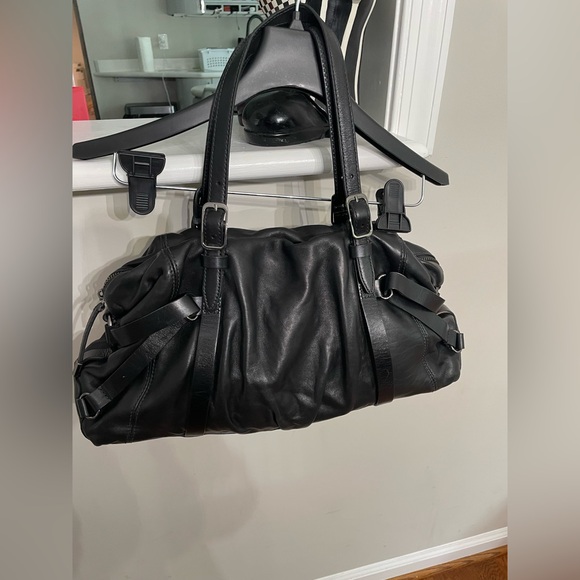 Maria Sharapova by Cole Haan collection black soft leather Hand/ shoulder bag - Picture 1 of 9